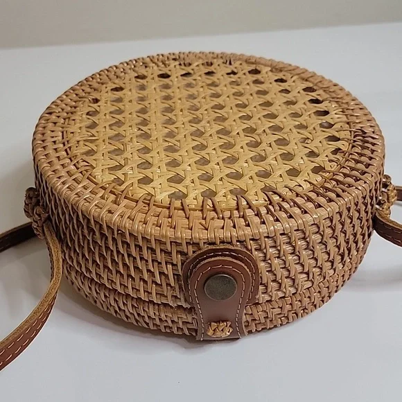 Rattan Circle Boho Women's Bag - Picture 2 of 7